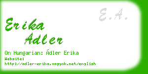 erika adler business card