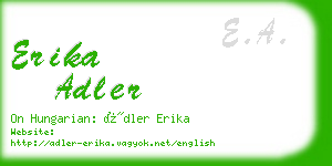 erika adler business card